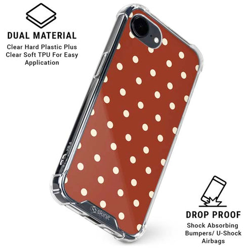 Neutral Polka Dots iPhone 16e Clear Case